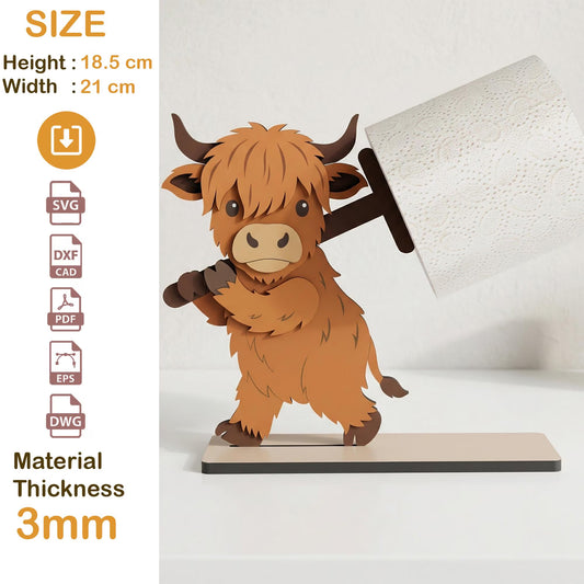 Funny Animal Toilet Roll Holder Laser Cut Bundle, Kids Bathroom Decor (Digital Download)