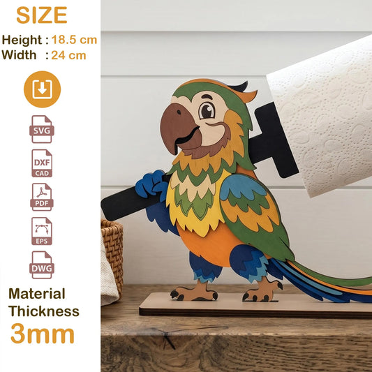 Wild Animal Toilet Roll Holder SVG Bundle, Funny Bathroom Decor Laser Cut Glowforge Files
