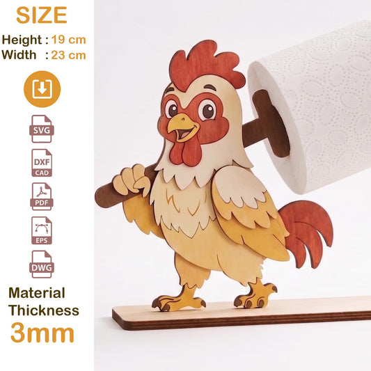 Animal Toilet Roll Holder Laser Cut Bundle, Wooden Funny Bathroom Decor  (Digital Download)